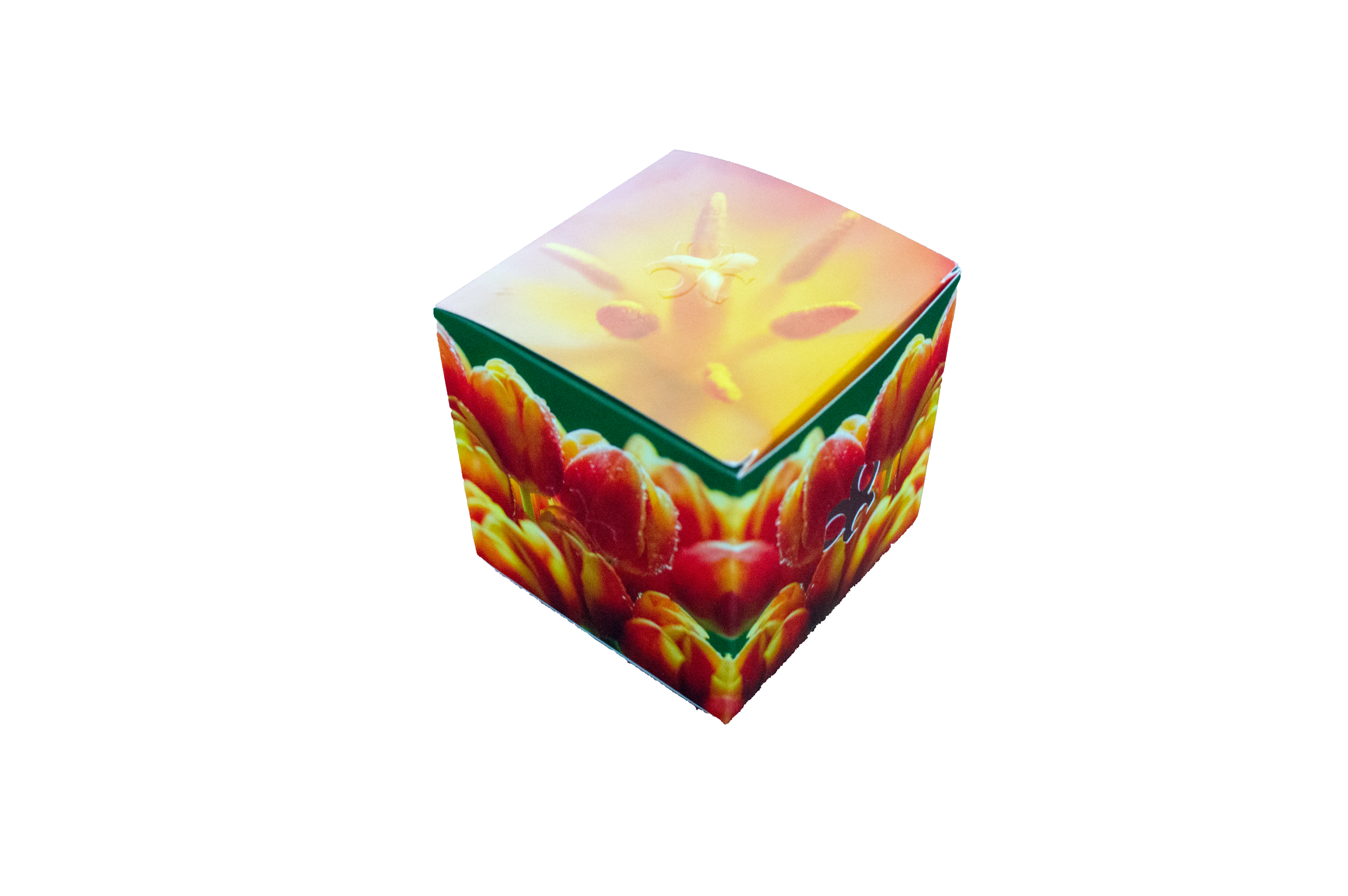 folded die cut flower box